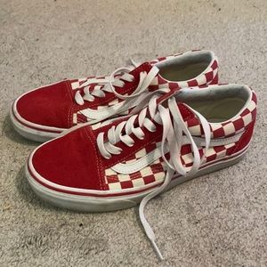 Red checkered vans